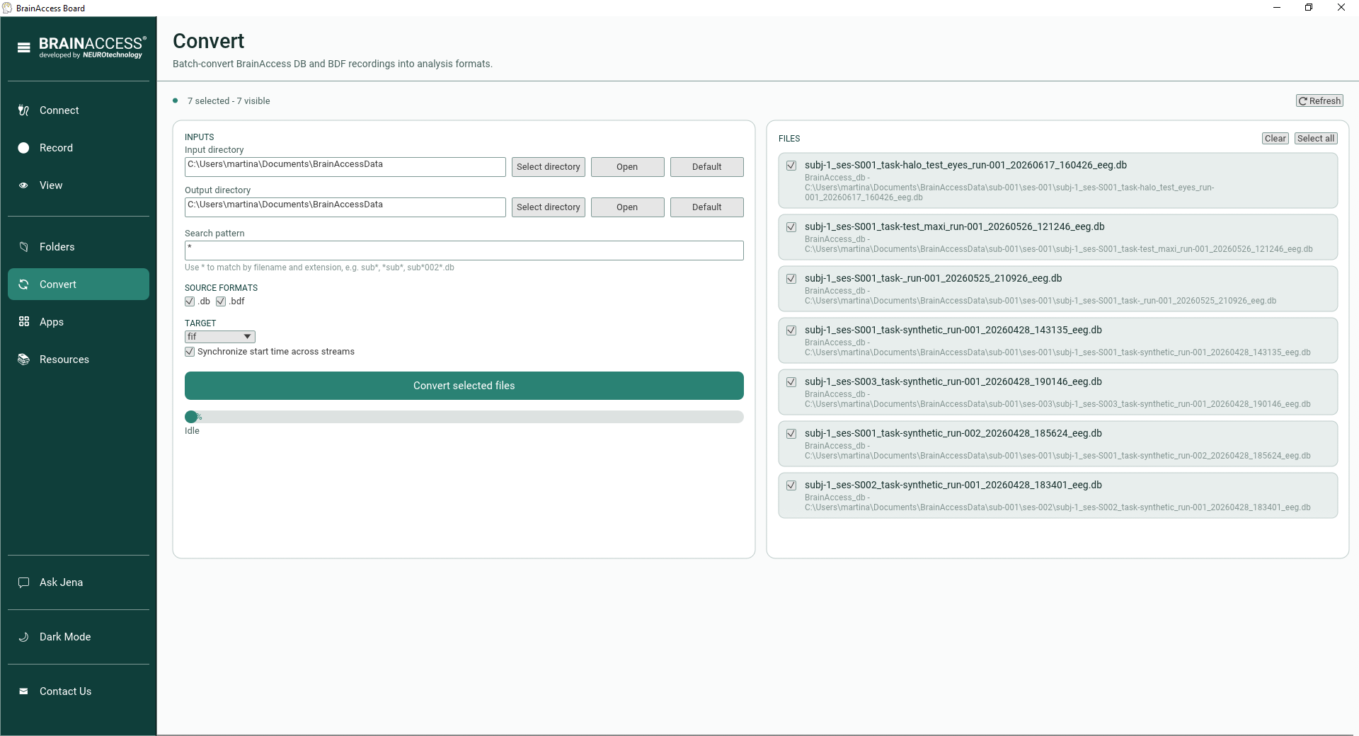 Starting up with BrainAccess Board - BrainAccess Convert 2