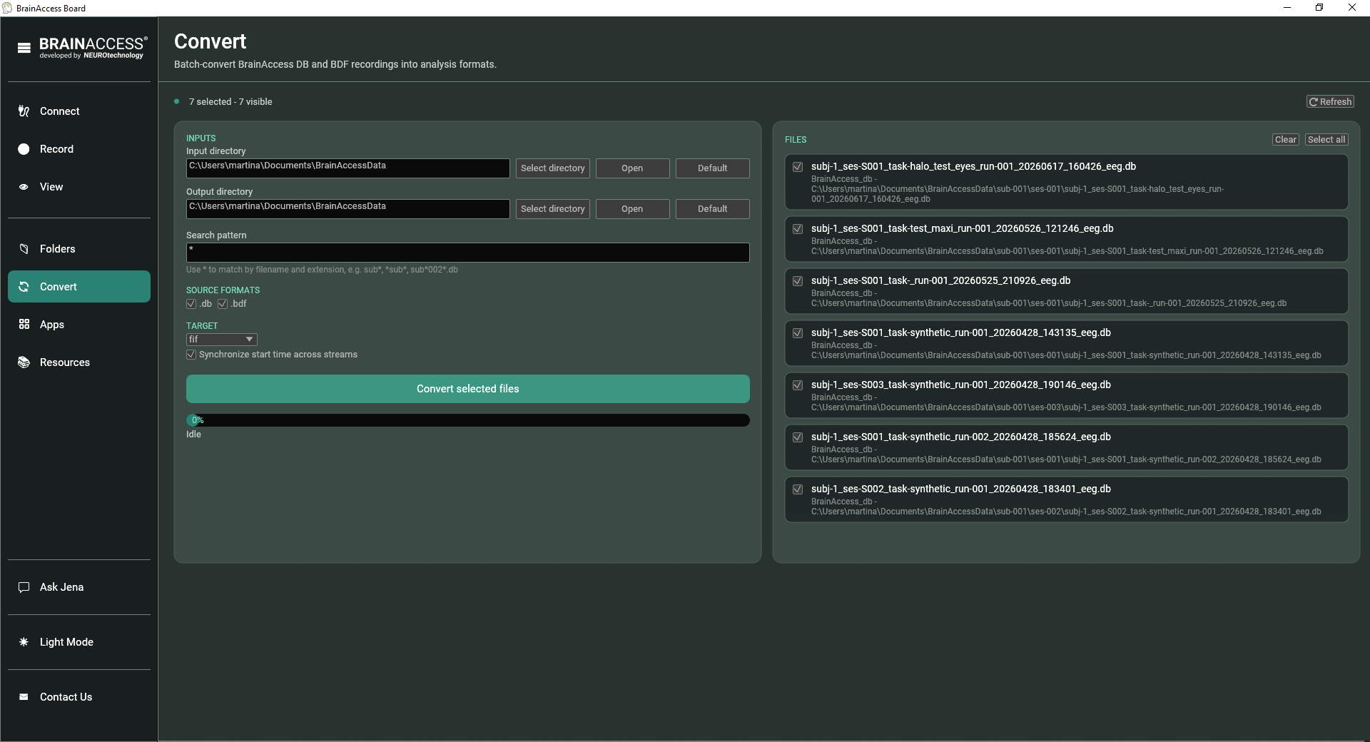 Starting up with BrainAccess Board - BrainAccess Convert