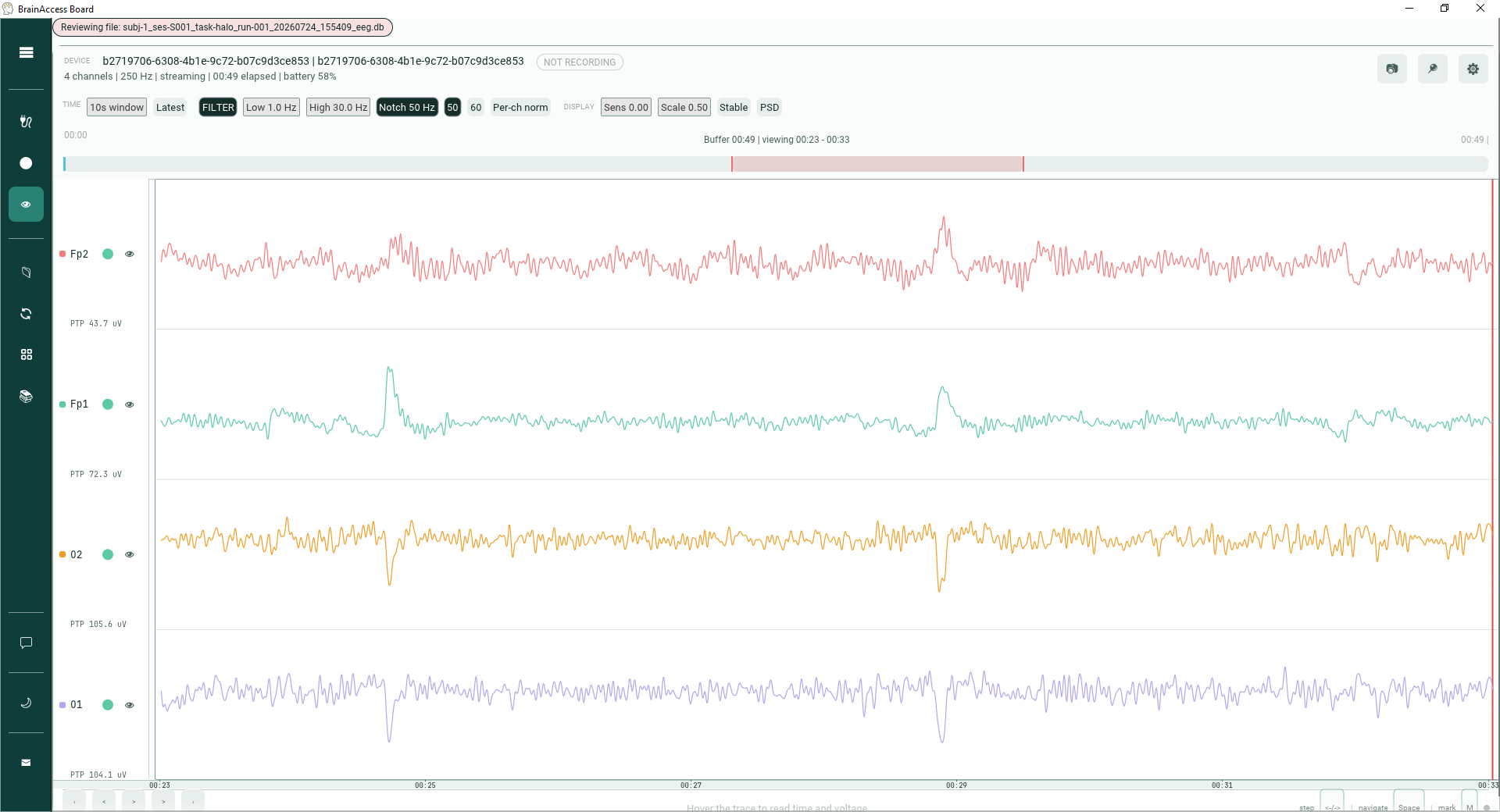 Signal Viewer Tutorial - BrainAccess viewer light